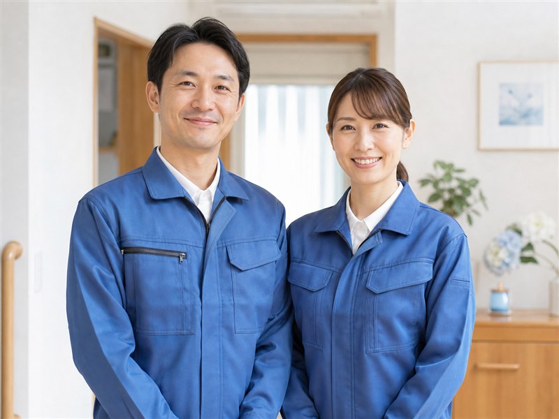 清潔感のある作業スタッフ