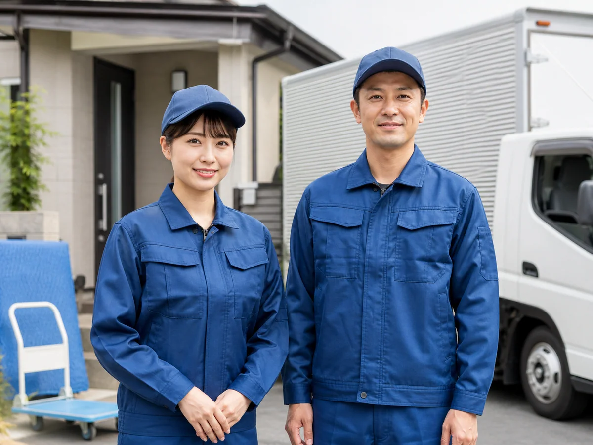 清潔な作業着で訪問する不用品回収スタッフのイメージ